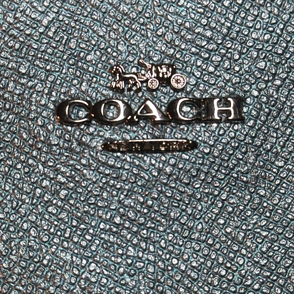Coach Metallic Blue Wristlet - Picture 3 of 3